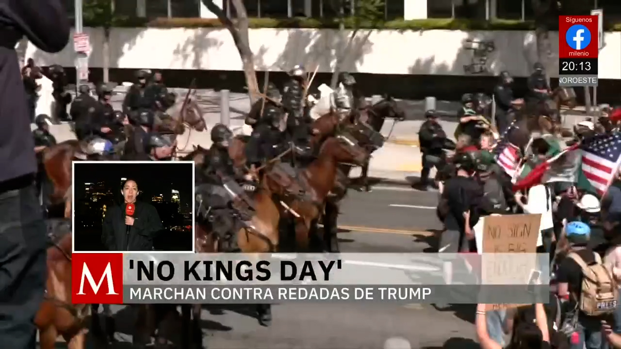Marchas en Los Ángeles siguen fuertes contra redadas migratorias de Trump