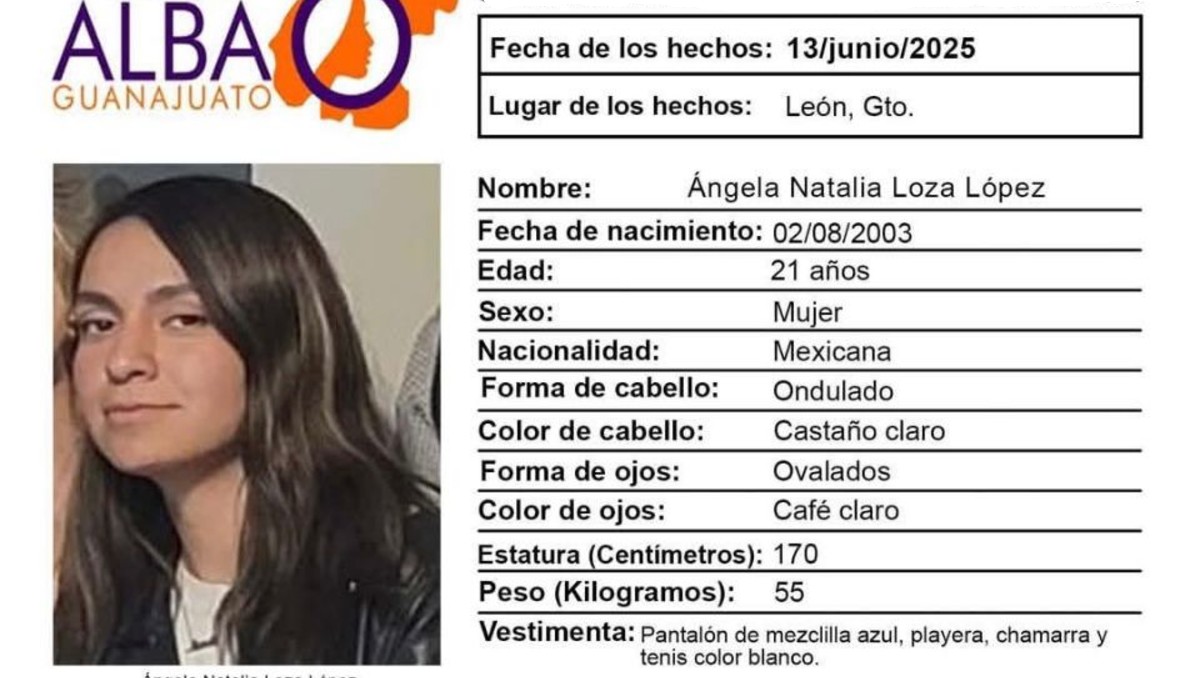 Buscan a Ángela Natalia Loza, joven desaparecida en León | Especial