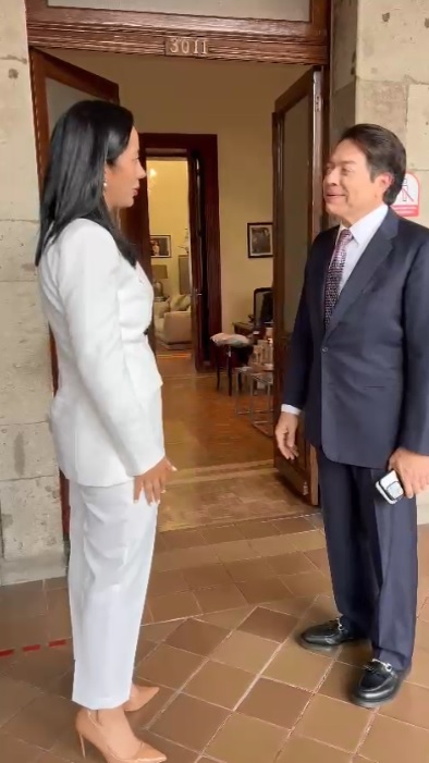 Betzabé Martínez se reúne con Mario Delgado, secretario de Educación Pública. | Especial