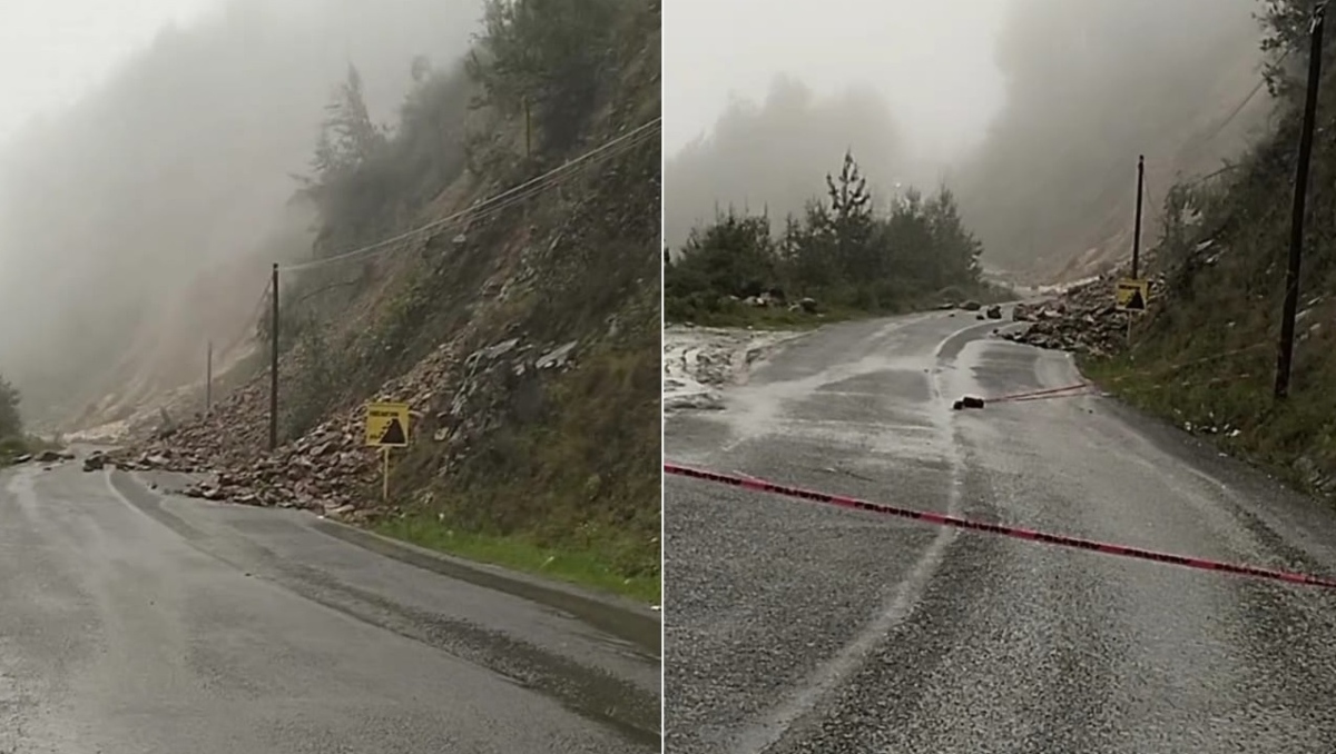 Huracán Erick provoca deslave y cierre de carretera en Puebla | Especial
