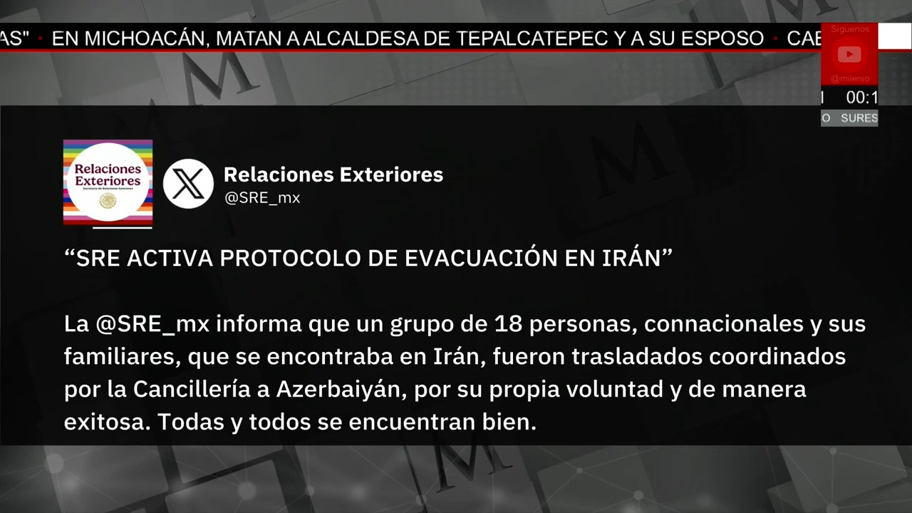 México inicia evacuación urgente de connacionales atrapados en conflicto Israel Irán
