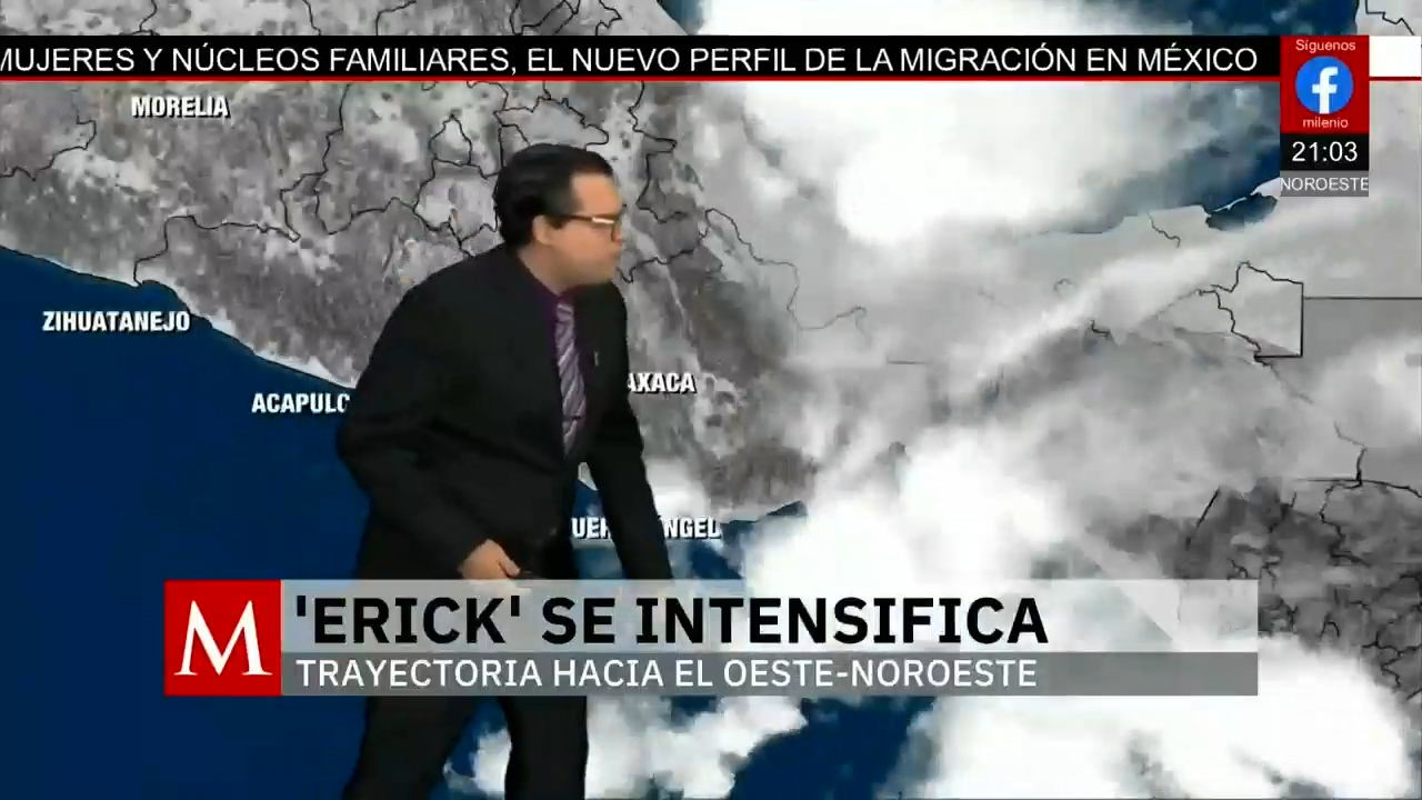 Tormenta 'Erick' avanza con fuerza y pone en alerta al Pacífico mexicano