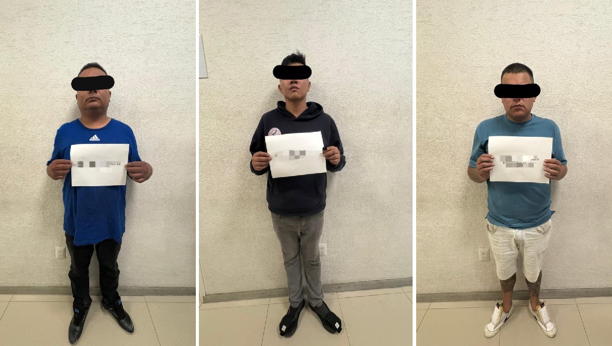 Los tres hombres detenidos presuntamente habían robado impermeabilizantes acrílicos. Foto: (Especial)