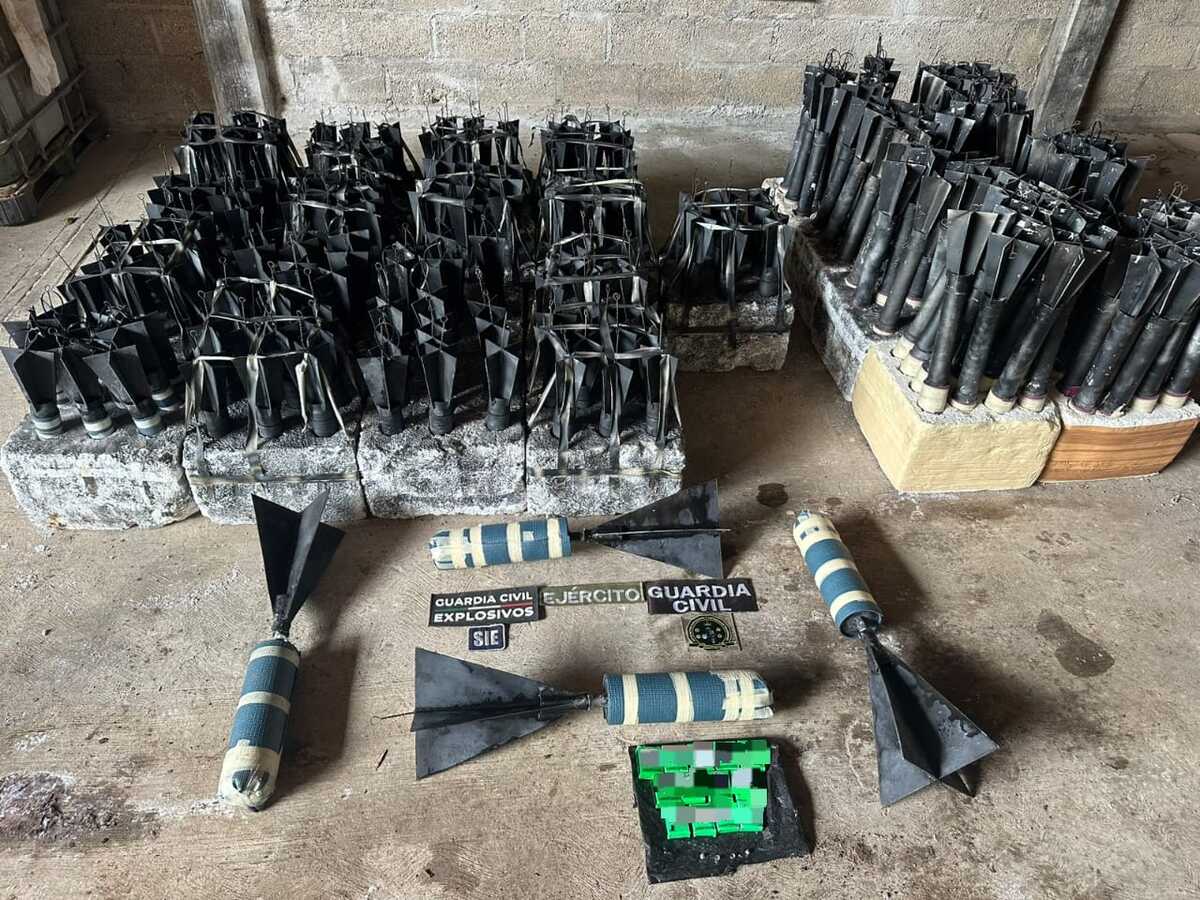 Material explosivo asegurado durante el operativo en Michoacán. | Foto: @SSeguridad_Mich