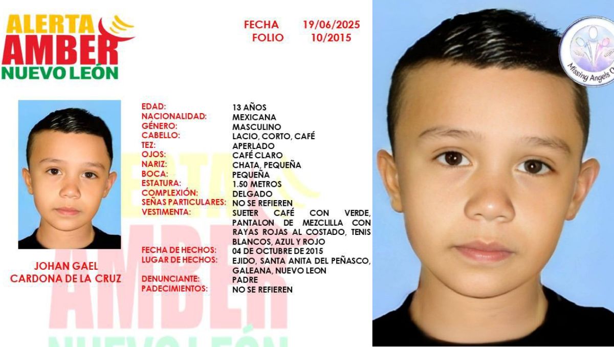 Retrato progresivo de Johan Gael, quien tiene ahora 13 años | Especial