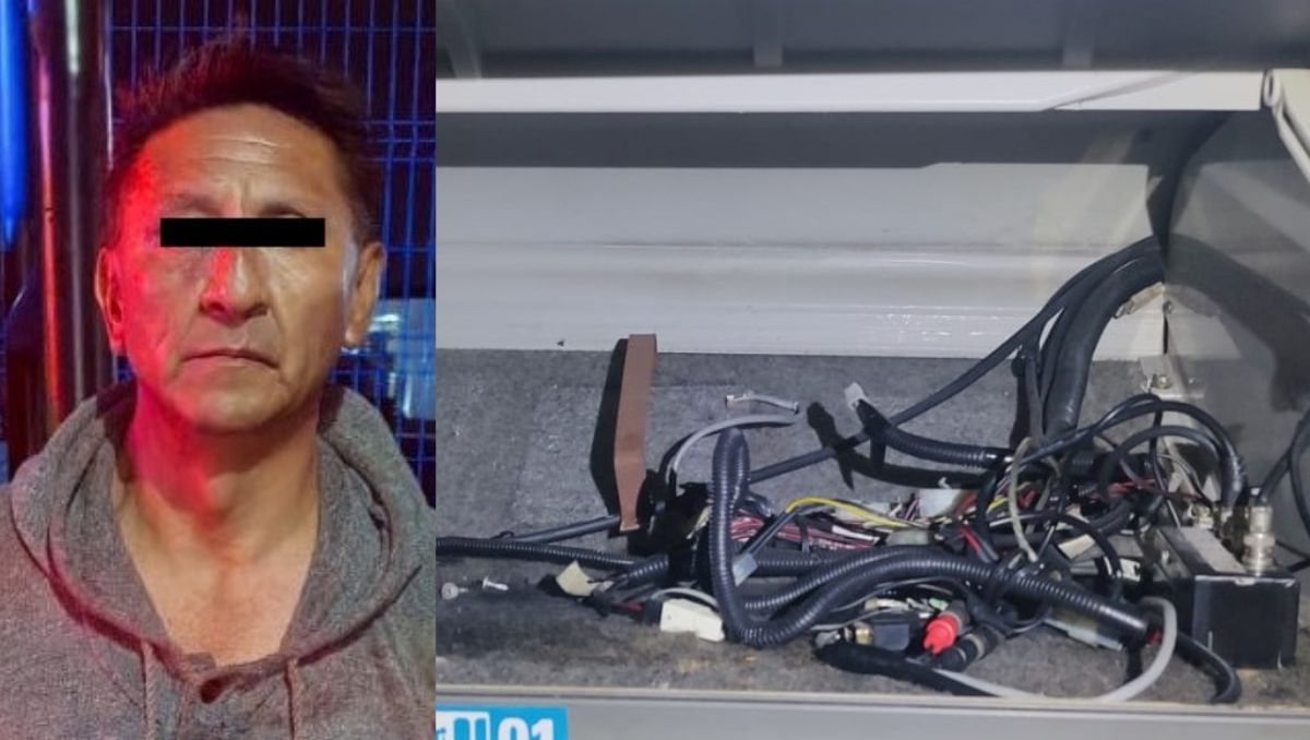 El presunto ladrón fue identificado como Delfino H., de 50 años de edad. / Especial