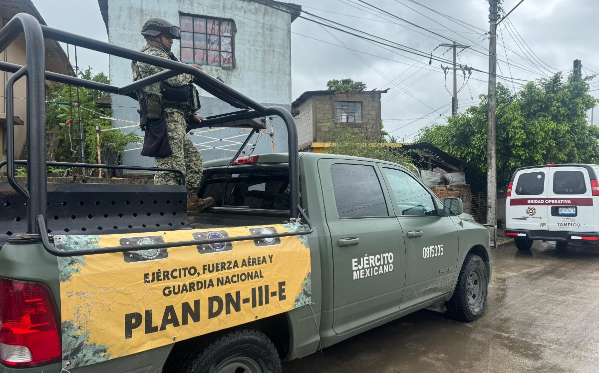 Elementos del Ejército Mexicano y de la Guardia Nacional recorrieron puntos afectados en Tampico. | Alberto Cano