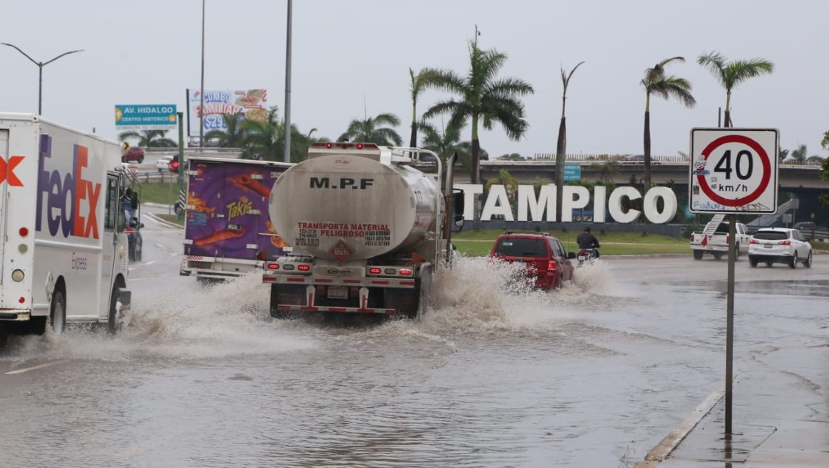 Lluvias en Tampico. (Yazmín Sánchez)