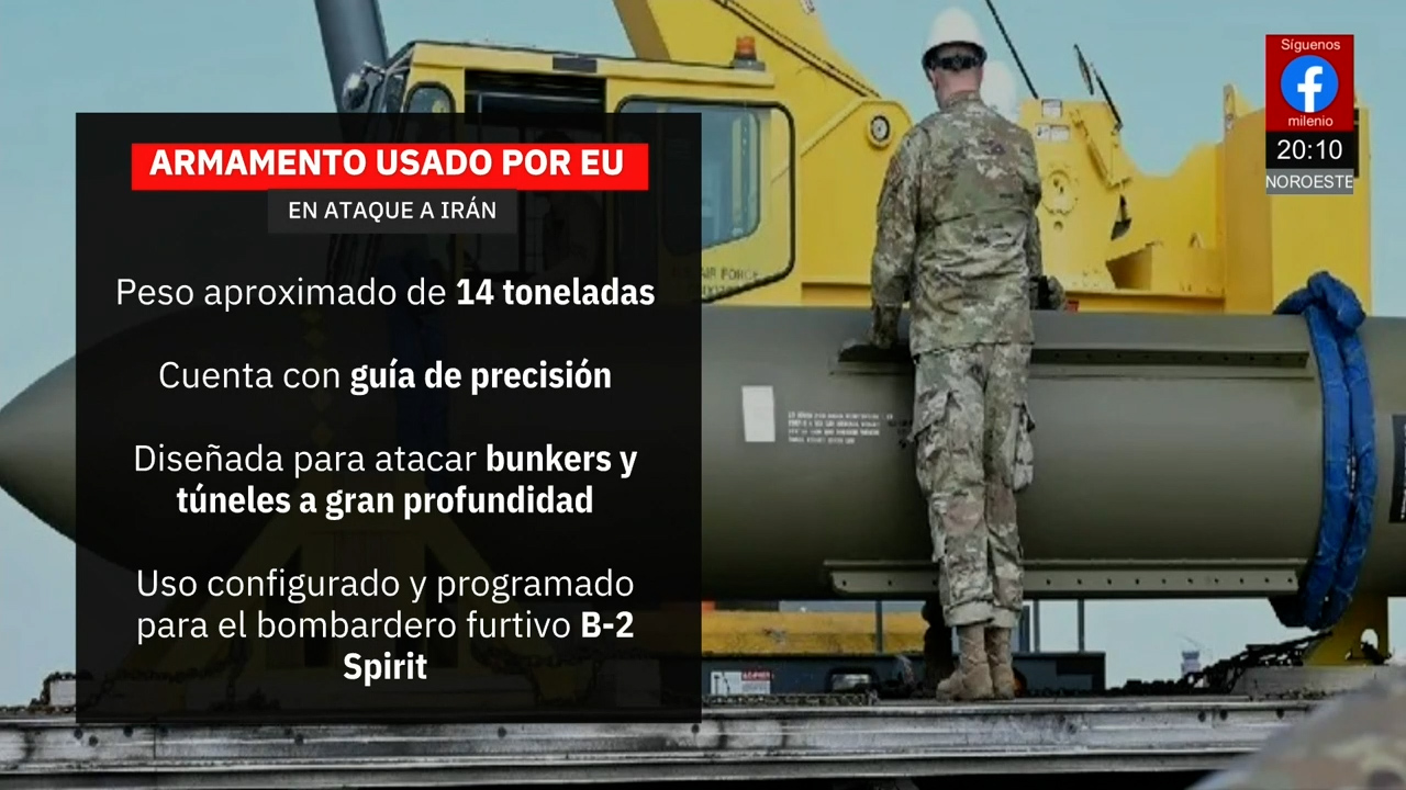 Descubre la bomba GBU-57 que impactó las bases iraníes