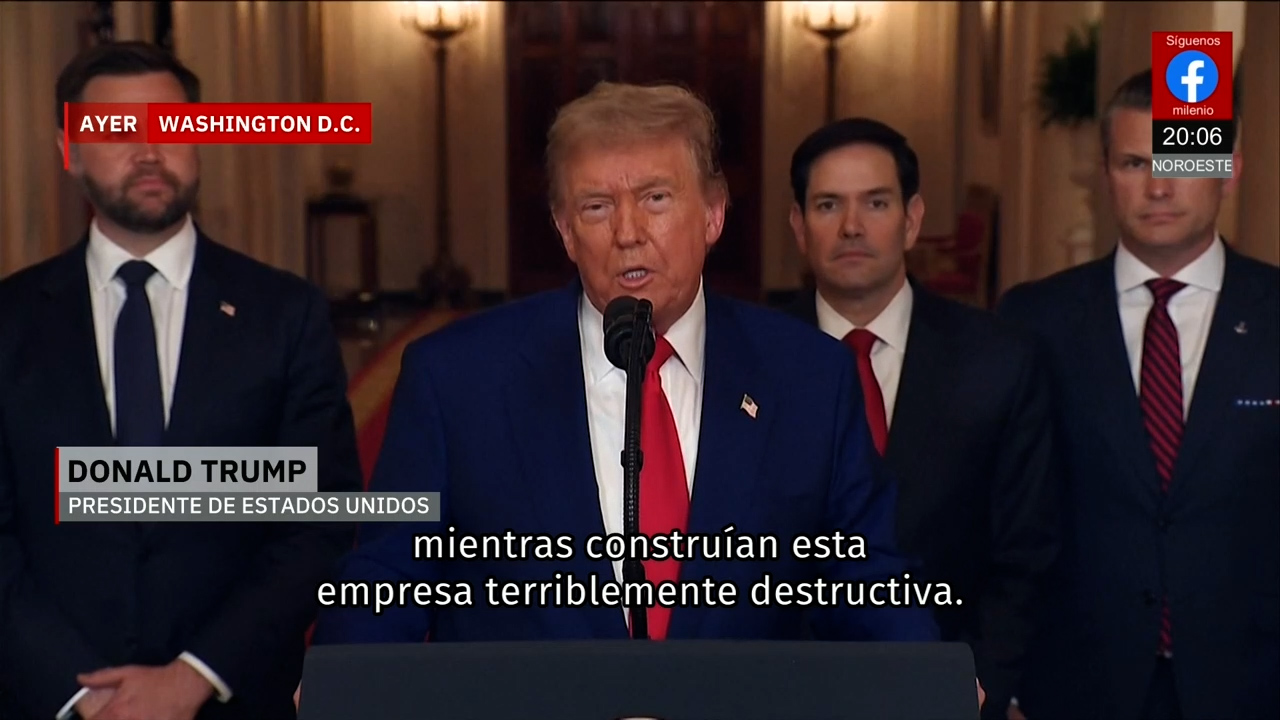 Donald Trump defiende bombardeo a Irán y advierte sobre amenazas nucleares
