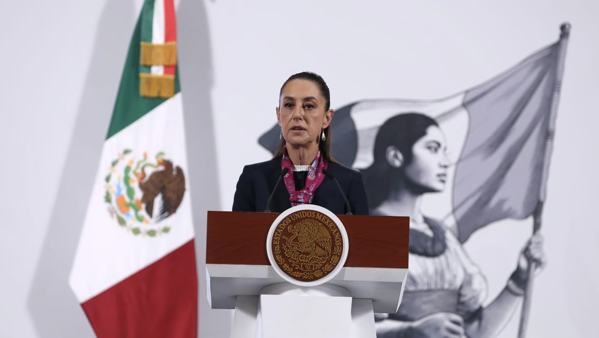 La mandataria federal dio su conferencia de prensa desde Palacio Nacional el 23 de junio. | Ariana Pérez