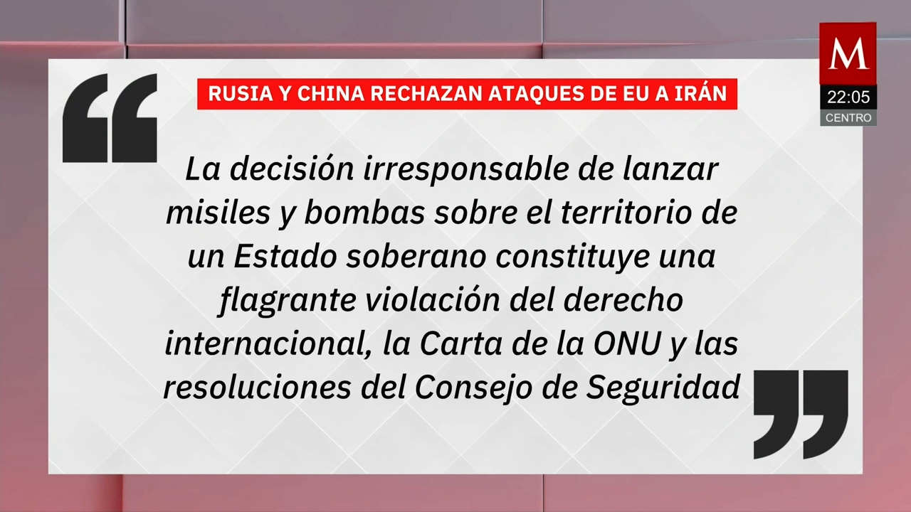 Rusia acusa a Estados Unidos de violar la soberanía iraní tras bombardeo