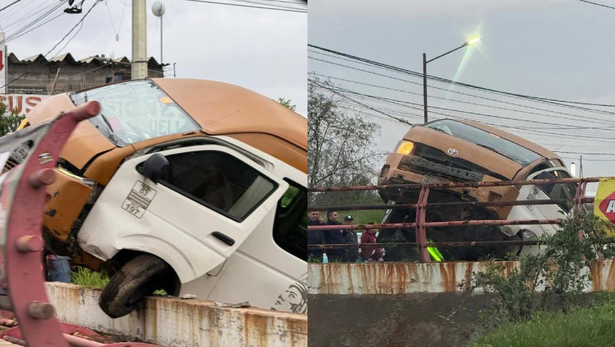El chofer de la combi presuntamente perdió el control tras conducir a exceso de velocidad. Foto: (Especial)