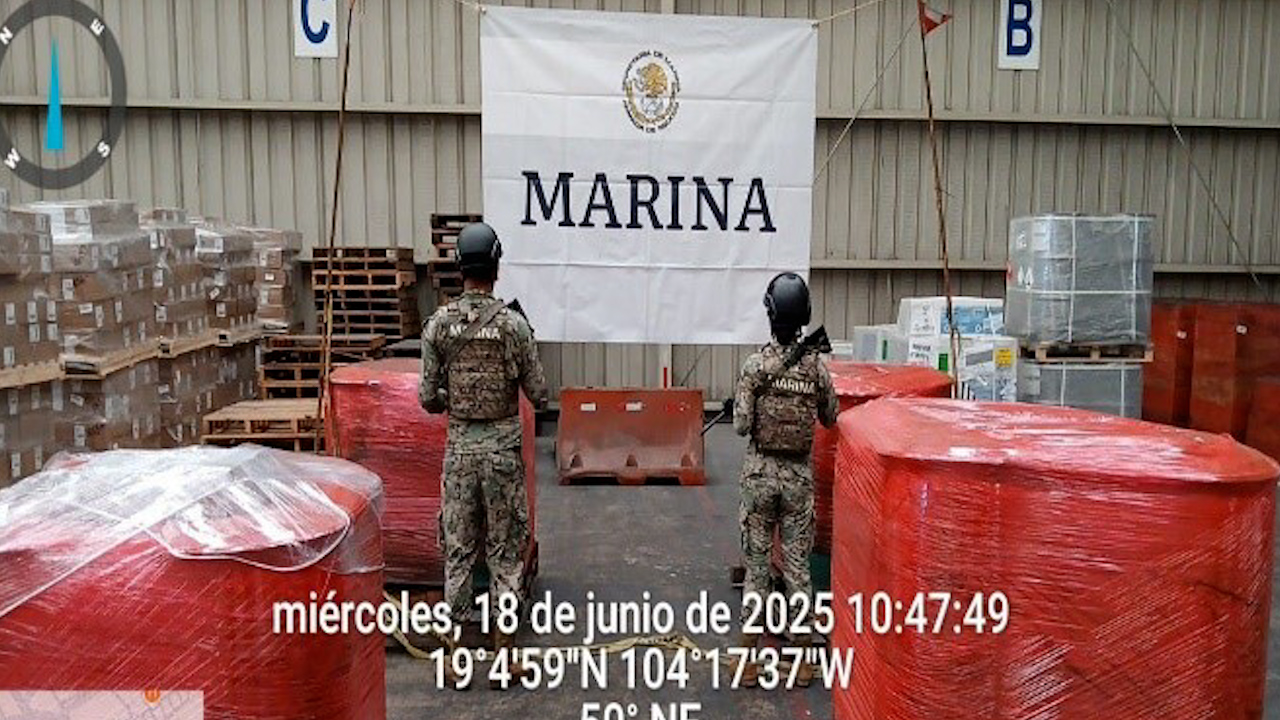 Decomisan toneladas de precursores químicos en el puerto de Manzanillo