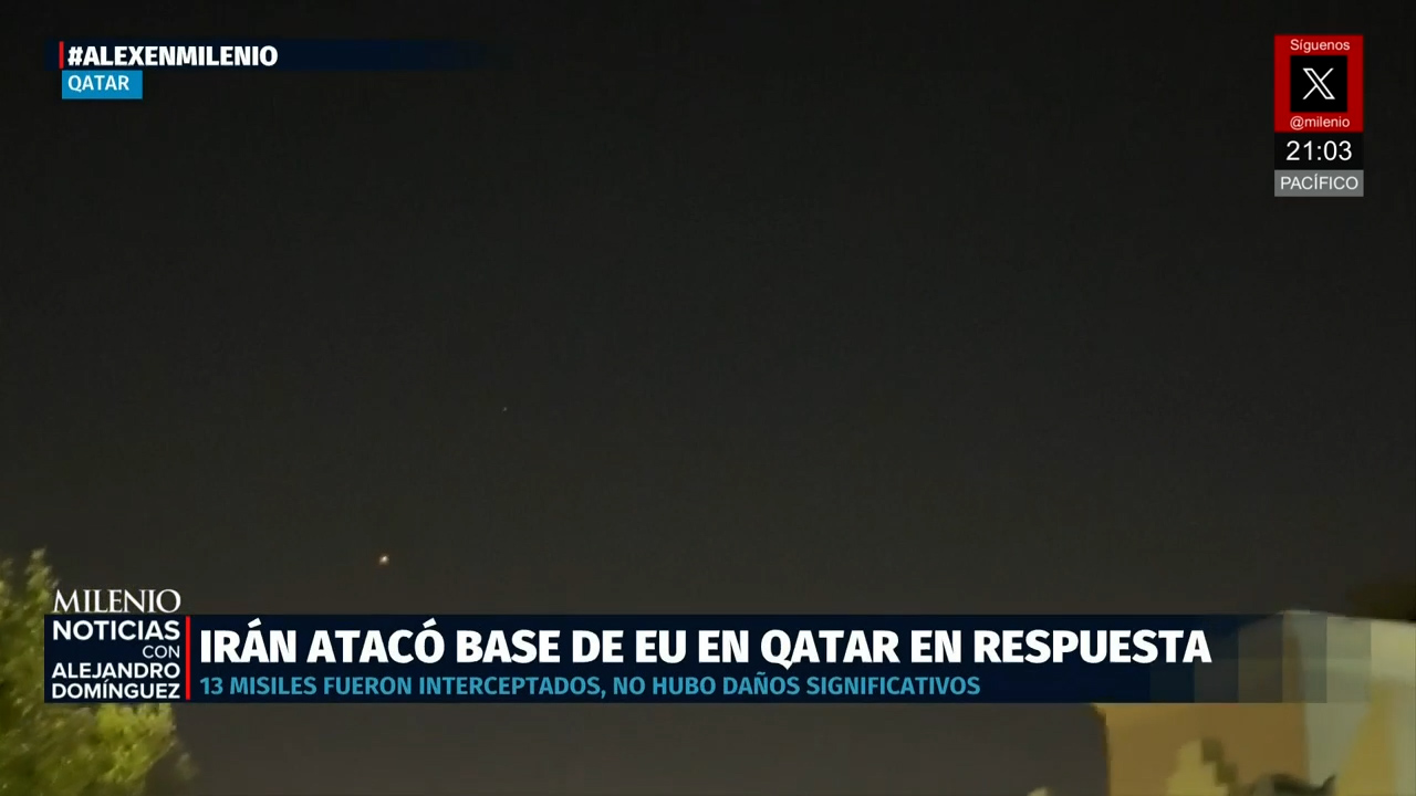 Irán lanza misil contra base estadounidense en Qatar antes del cese al fuego
