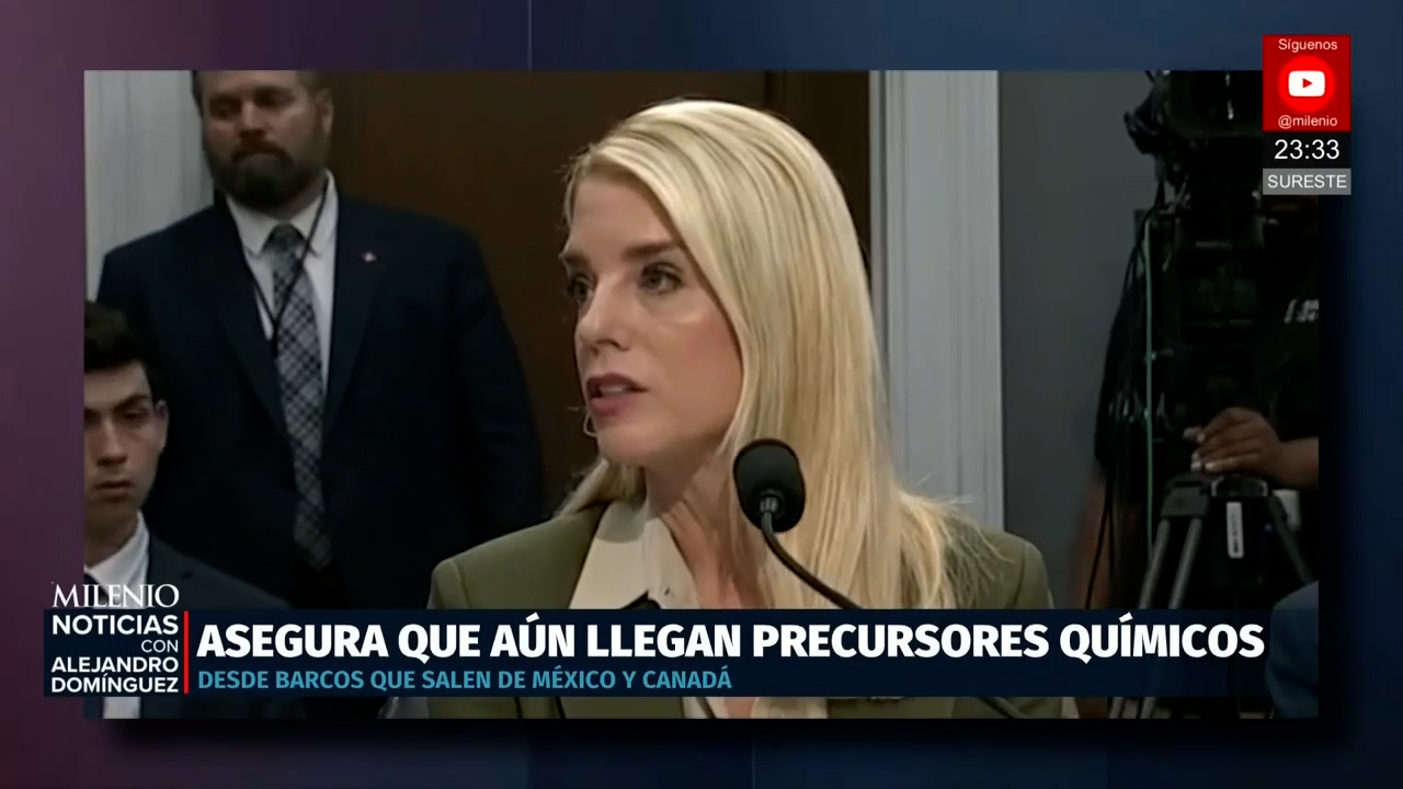 Pam Bondi declara que México y Canadá están bajo revisión por tráfico hacia EU