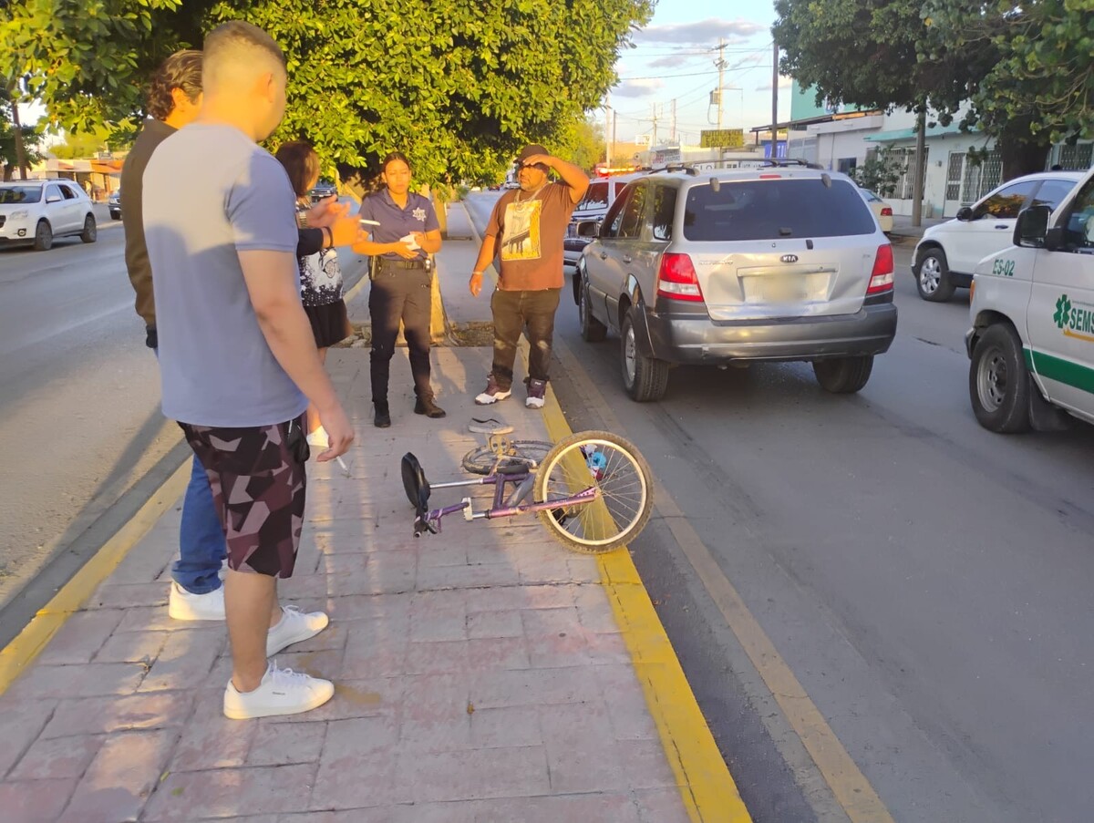 En Torreón, ciclista invade carril y acaba herido. (Milenio Policía)