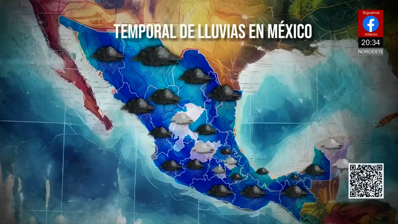 Posible ciclón tropical en el Pacífico traerá lluvias a gran parte de México