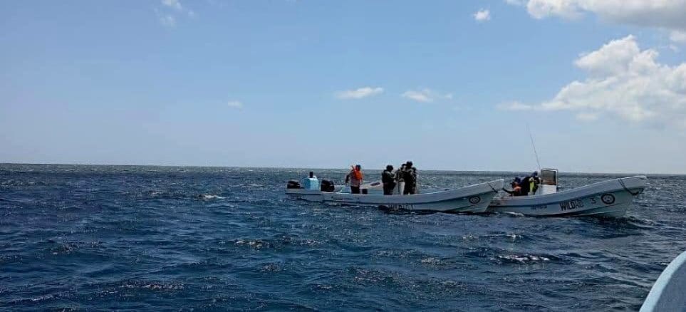 Marinos rescatan a buzos que pescaban especies en veda en la Costa Esmeralda | Especial
