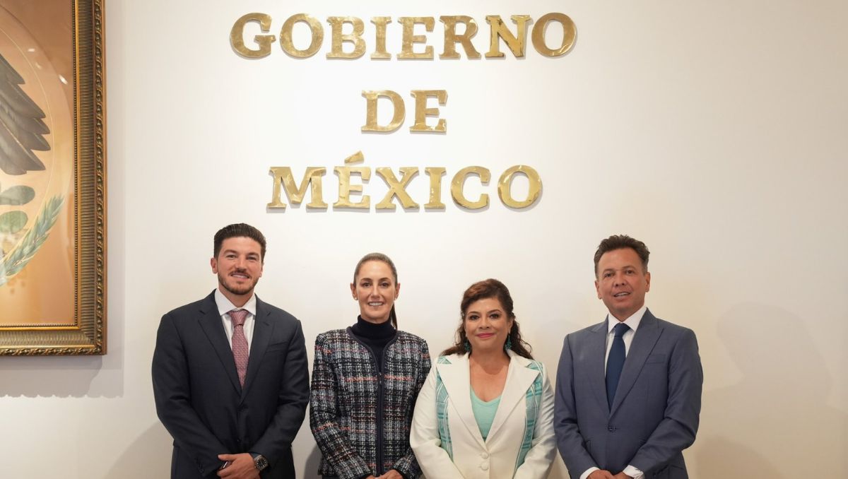 Samuel García, Claudia Sheinbaum, Clara Brugada y Pablo Lemus sostienen reunión. / Especial
