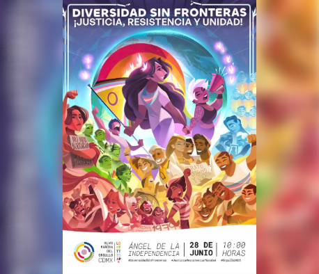 La obra titulada "Cromática Universal" fue pensada para incluir a toda la comunidad dentro del cartel. | johnpaulv.sketches