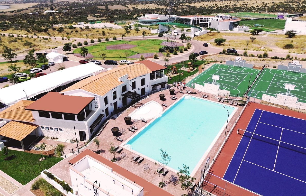 Vista área del Family Club de Ciudad Maderas León. (Cortesía)
