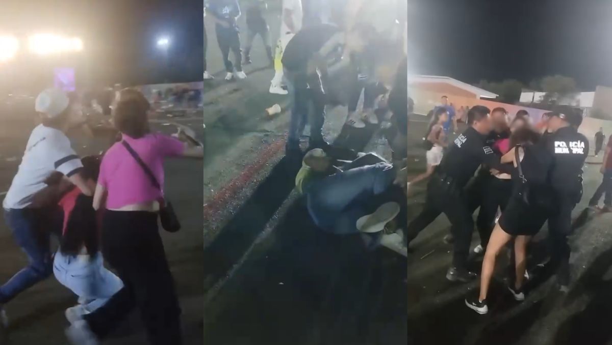 Un asistente grabó el momento en el que las mujeres estaban peleando y policías municipales intercedieron. Especial