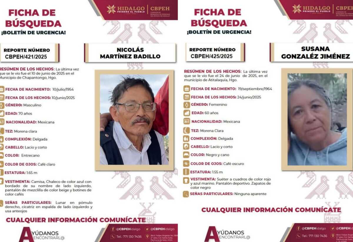 Buscan a Nicolás Martínez y Susana González. (Especial)