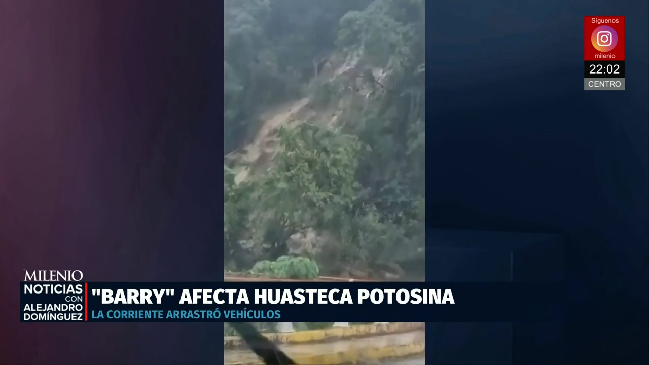 ‘Barry’ provoca desborde del arroyo Loma Bonita e inunda comunidad en Tamasunchale