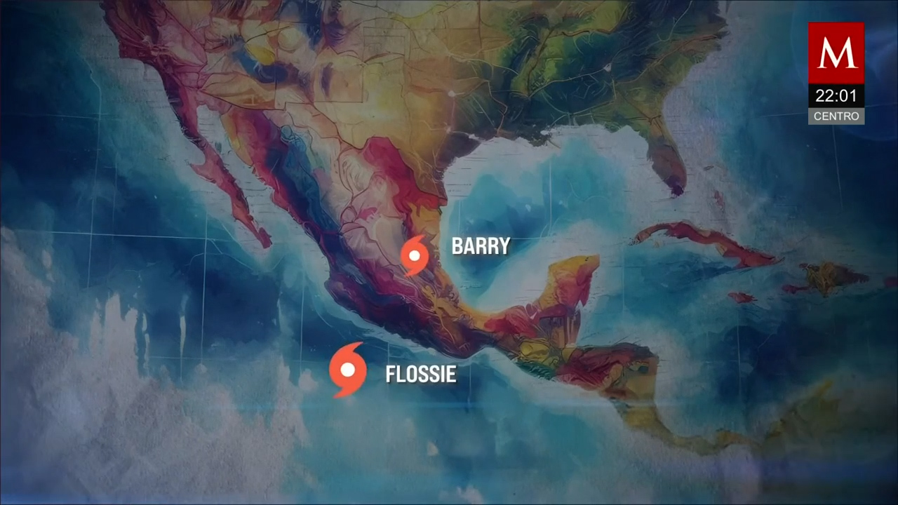 Doble amenaza climática: 'Flossie' en el Pacífico y 'Barry' en el oriente de México