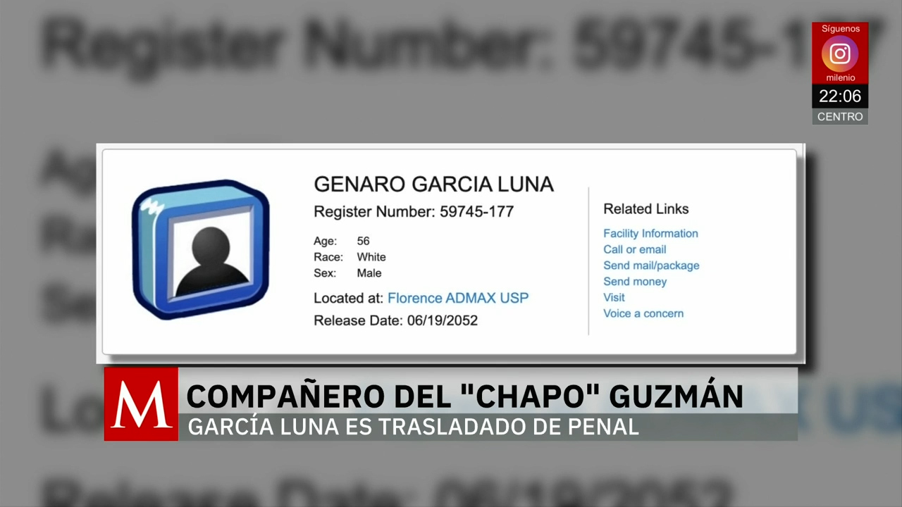 Genaro García Luna es trasladado a prisión de máxima seguridad en Colorado