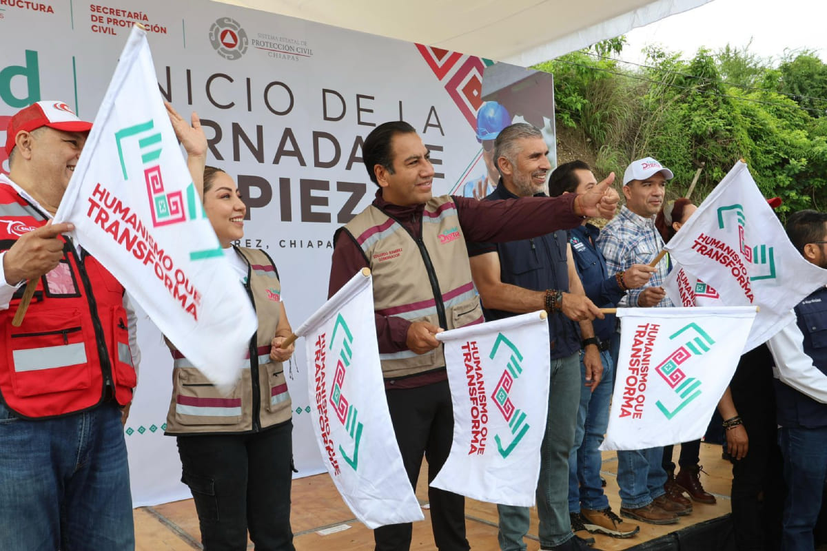 El gobernador Eduardo Ramírez Aguilar dio el banderazo de arranque a la Jornada de Limpieza "Ciudad Digna, ¡Más limpia!, ¡Más segura!"