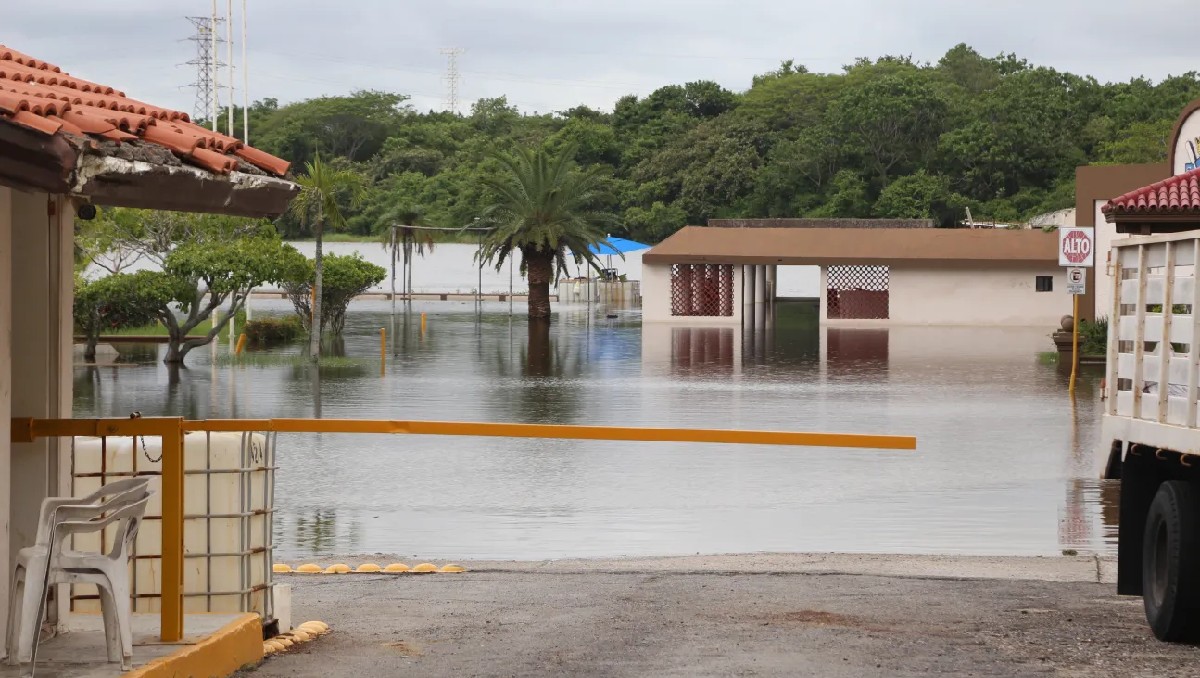 Niveles de agua en la laguna del Chairel al 29 de junio 2025. (Yazmín Sánchez)
