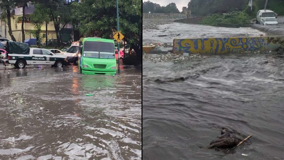 Videos de la inundación por el desbordamiento de la Presa Becerra en Álvaro Obregón  | ESPECIAL