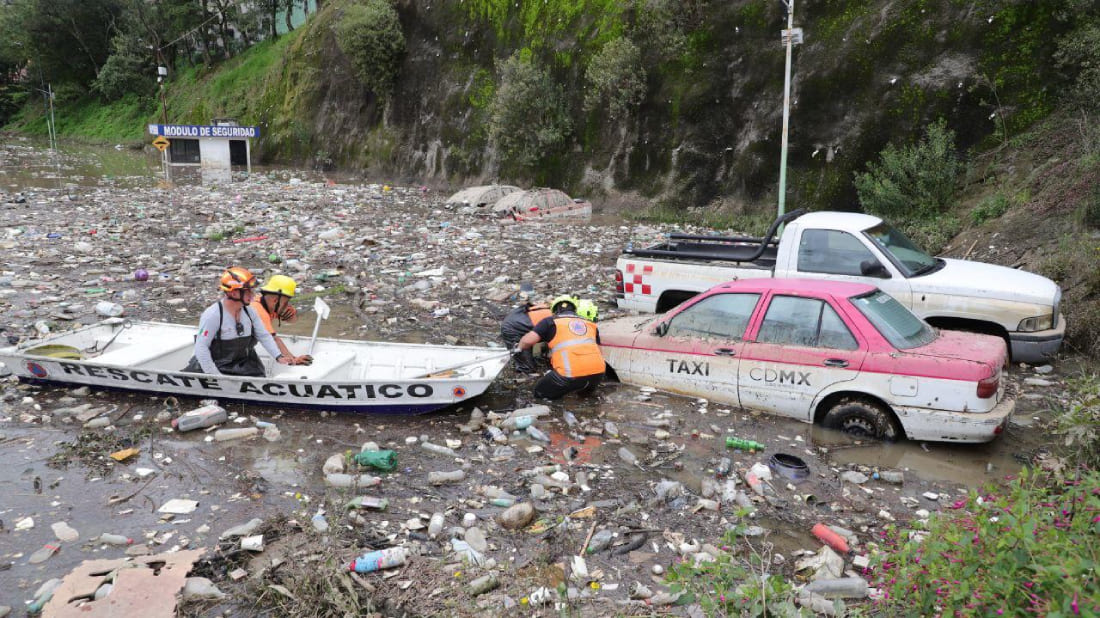 La Alcaldía Álvaro Obregón realizó labores de limpieza y mitigación de riesgos