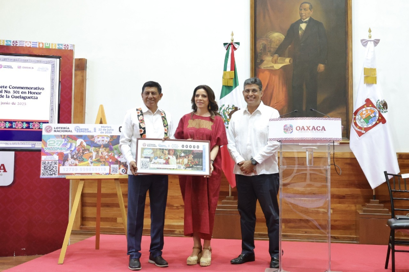 La Lotería Nacional anunció hoy que, en el marco de los festejos de la Guelaguetza 2025, realizará un sorteo especial el próximo 22 de julio con un pr
