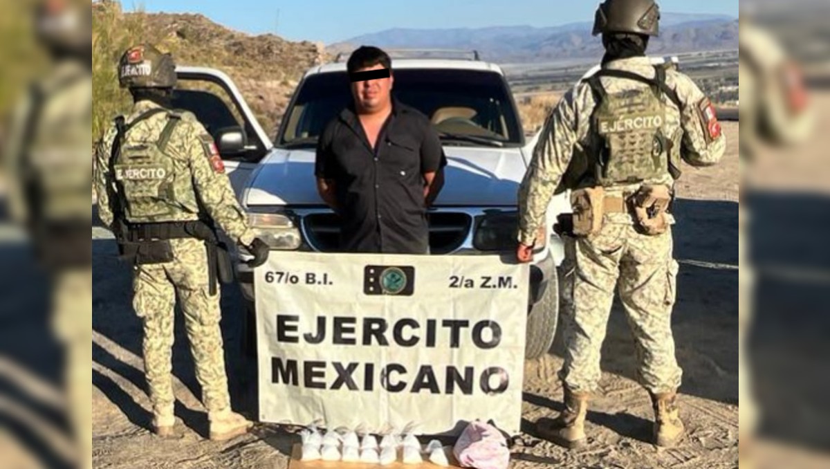 Una persona fue detenida con mil 400 dosis de metanfetamina en Baja California. | SSPC