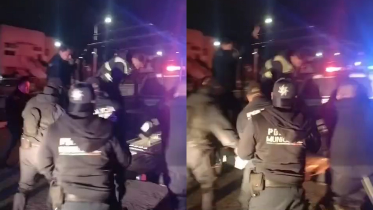 Policias rescatan a presunto ladrón de ser linchado en Huejotzingo | Especial