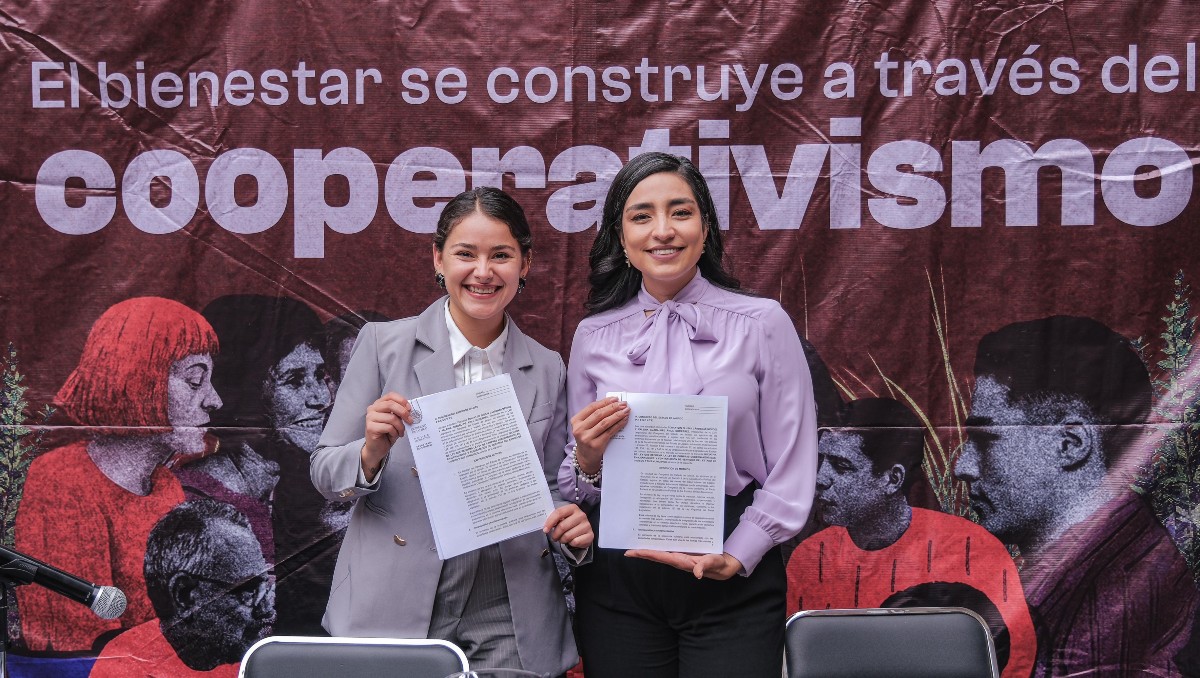 Tonantzin Cárdenas y Valeria Ávila presentaron la reforma a favor de las cooperativas en Jalisco (Sonia Gamiño)