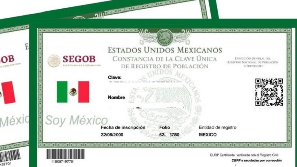 El CURP es un documento que suele pedirse para muchos tramites importantes o para solicitar un programa social | Especial