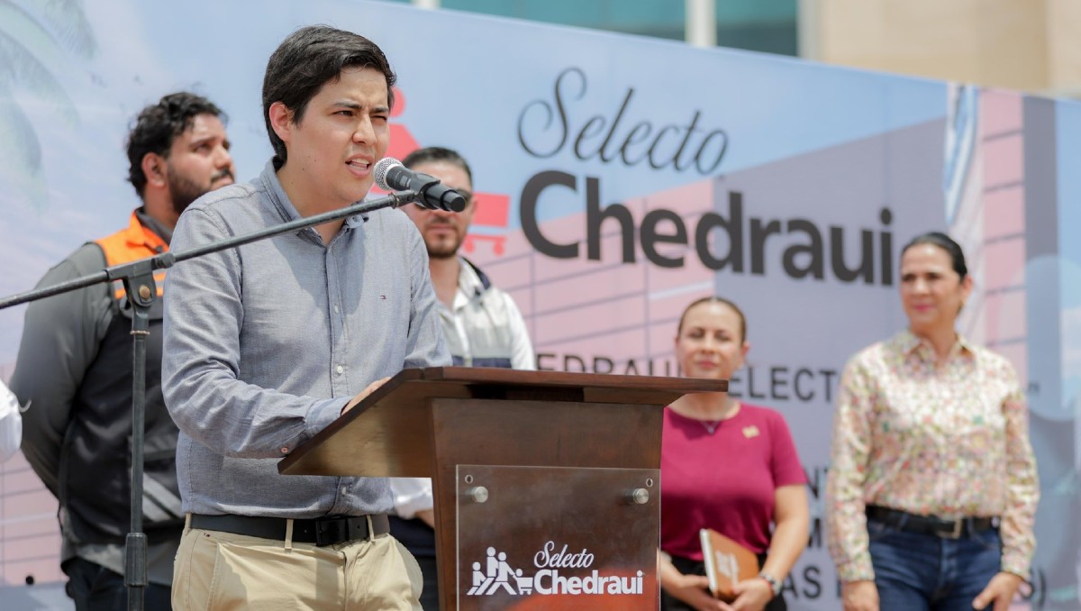 Daniel Ruiz Salguero, gerente de Atención a Condóminos de Chedraui Inmobiliaria, en evento en Tampico.