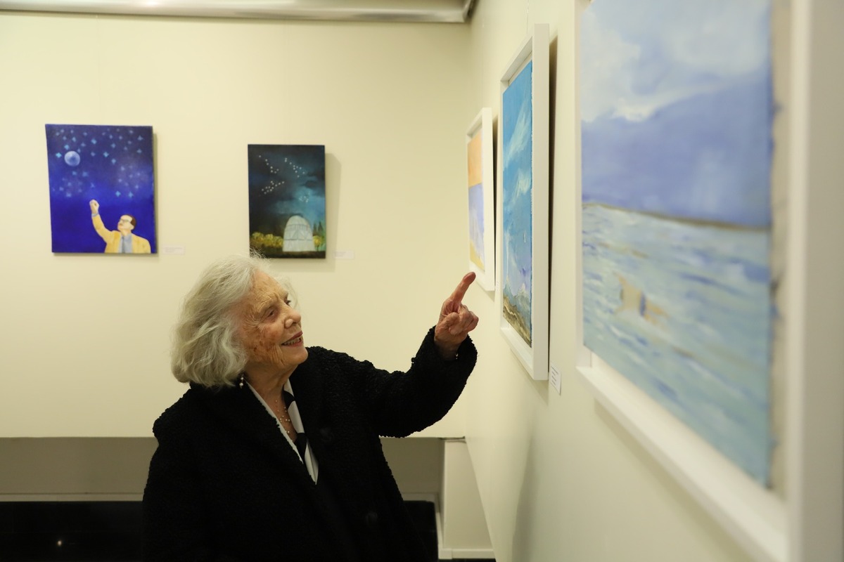 Elena Poniatowska. Reconocida por su trayectoria literaria, la escritora disfruta también de otro arte: la pintura. (Foto: Octavio Hoyos)