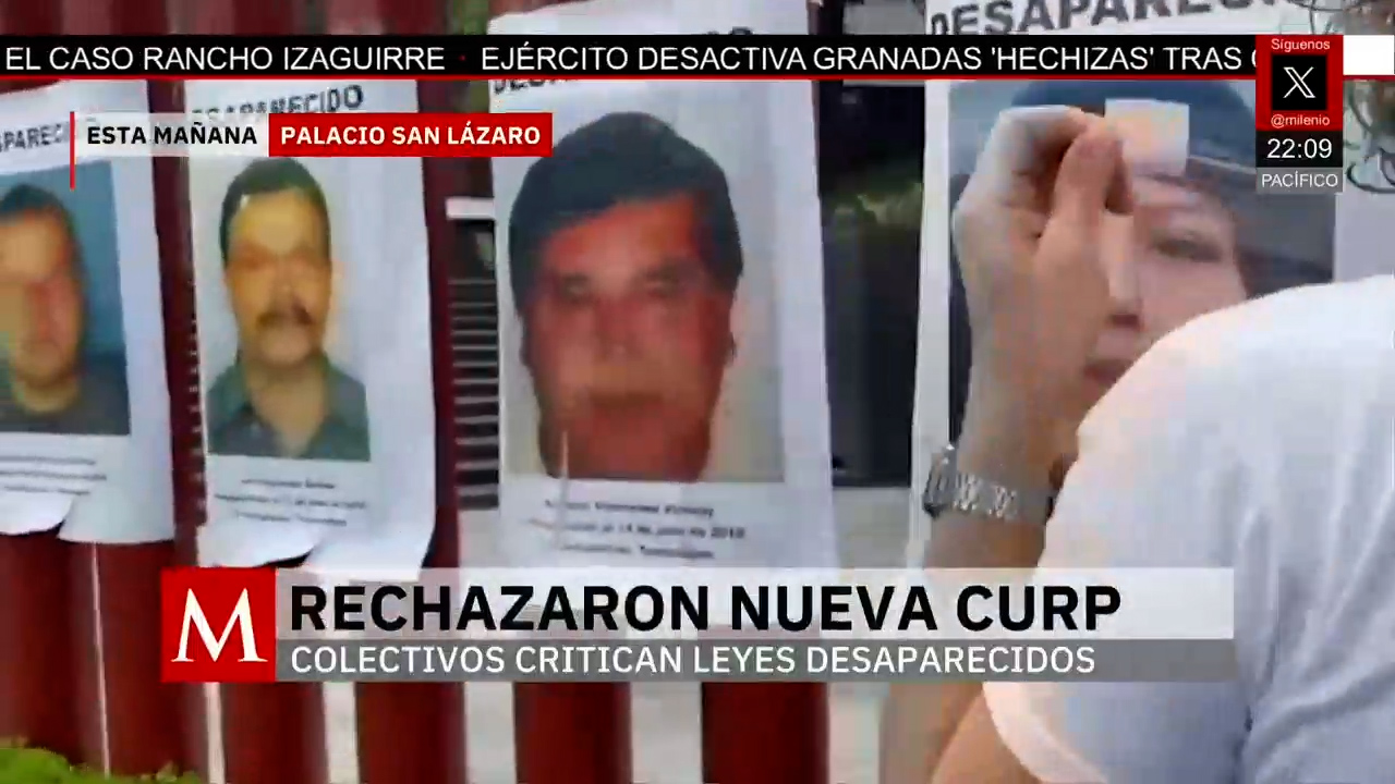 Familiares de desaparecidos protestan en el Congreso por CURP biométrica