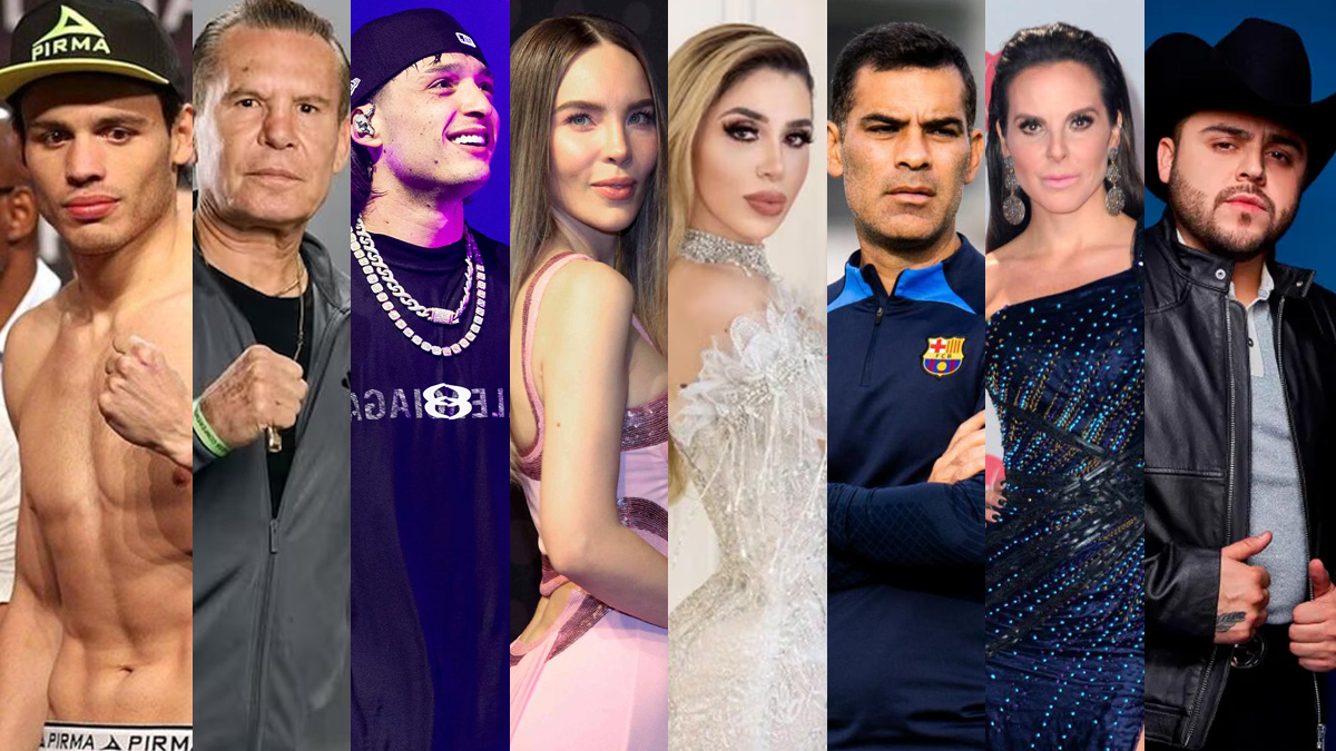 Famoso ligados con Los Chapitos o El Chapo Guzmán (Diseño: Antonio Texta).