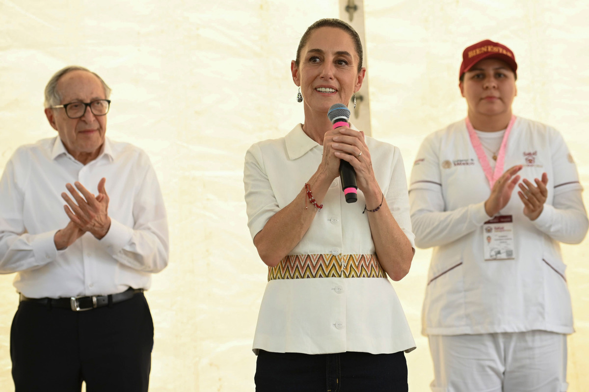Claudia Sheinbaum en la conferencia del Gabinete de Salud. Foto: Especial