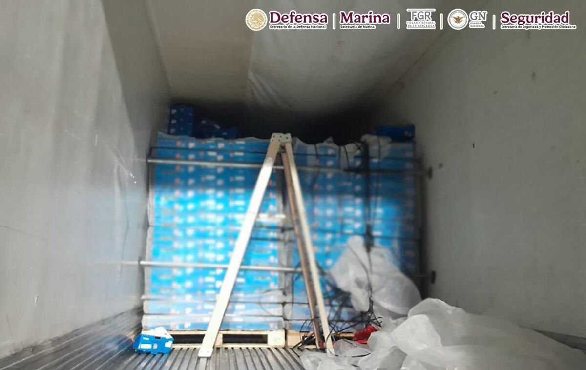 La cocaína estaba oculta en la estructura de un tractocamión | Cortesía.