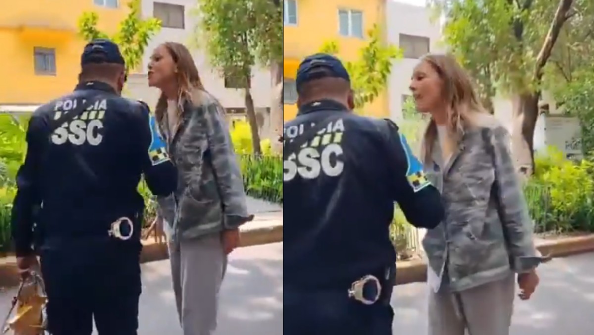 'Lady Racista': Mujer insulta a policía de CdMx en la Condesa. | Redes sociales