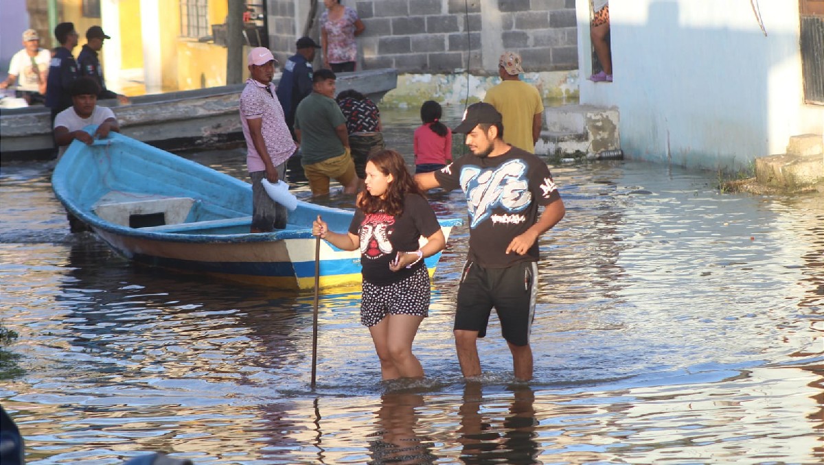 Colonia inundada de Tampico tras tormenta 'Barry'. (Sergio Sánchez)