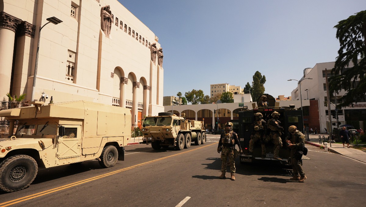 Efectivos de la Guardia Nacional en Los Ángeles. | AP