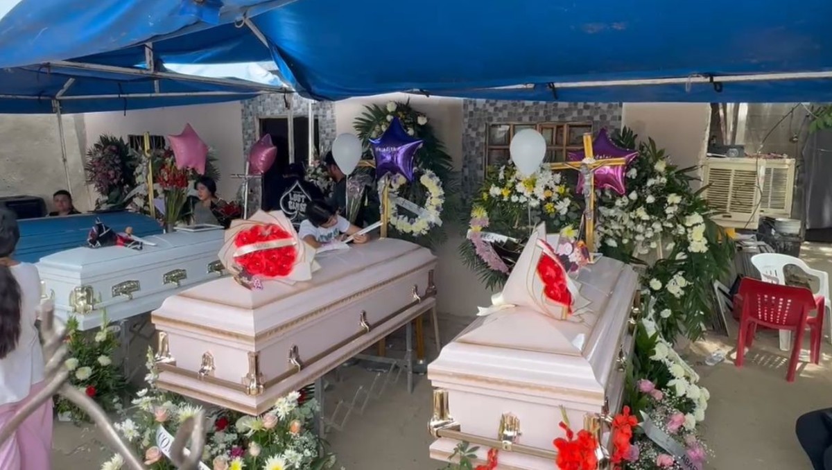 Dan último adiós a niñas en Hermosillo. (Foto: Foto: Especial)